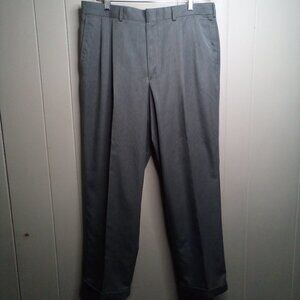 Farah Mens Pants 36 x 30 Cuffed Hem Gray